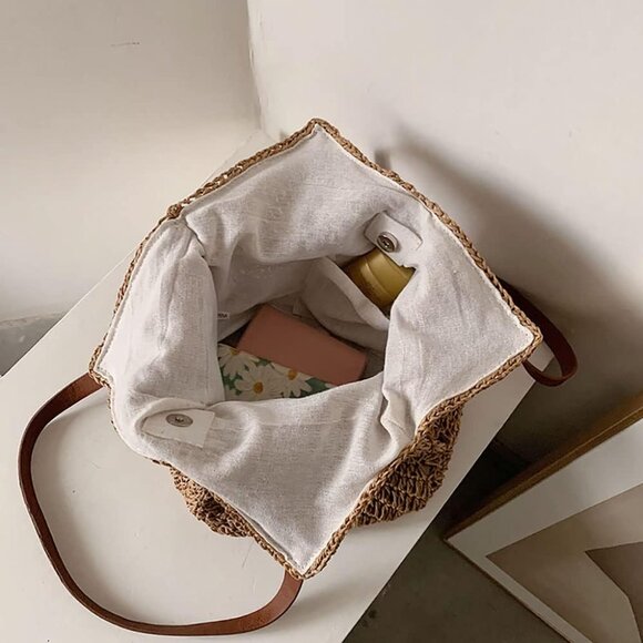 Brown Woven Shoulder Bag - Picture 5 of 9